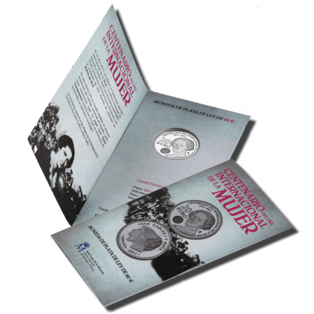 @RARA@ ESPAÑA CARTERA FNMT 20 EUROS 2011 CLARA CAMPOAMOR MONEDA DE PLATA SC Spain Set