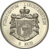 LIECHTENSTEIN 5 ECU 1993 CASTILLO GUTENBERG y ADHESION A LA UNIÓN EUROPEA MONEDA DE NICKEL PROOFLIKE cápsula
