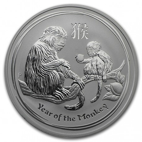AUSTRALIA 1 DOLAR 2016 AÑO DEL MONO 2ª Serie Lunar MONEDA DE PLATA $1 dollar silver OZ ONZA OUNCE YEAR OF THE MONKEY
