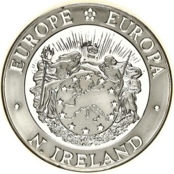 INGLATERRA SILVER ECU 1993 PUENTE DE LONDRES y BARCO Ceca TOWER KM.XXX MONEDA DE PLATA PROOF UK silver