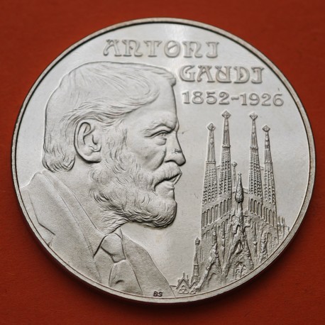 CATALUÑA 5 ECU 1994 ANTONI GAUDÍ y SAGRADA FAMILIA MONEDA DE NICKEL SC 5 Catalunya