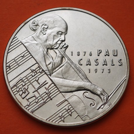 CATALUÑA 5 ECU 1993 MÚSICO PAU CASALS KM.X.M.11 MONEDA DE NICKEL SC 5 Catalunya