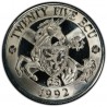@PIEDFORT - DOBLE PESO@ ESCOCIA 25 ECU 1992 UNICORNIO MONEDA DE PLATA PROOF silver 1,48 ONZAS