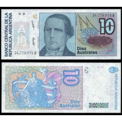 ARGENTINA 10 AUSTRALES 1985 SANTIAGO DERQUI ALEGORIA Pick 325B BILLETE SC UNC BANKNOTE