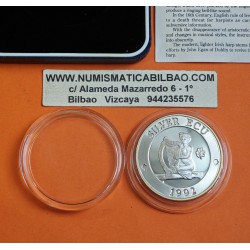 @PIEDFORT - PESO DOBLE - RARA@ IRLANDA DEL NORTE SILVER ECU 1992 JOVEN KM.X.P.3 MONEDA DE PLATA PROOF Silver Set 1,48 ONZAS