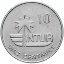 @Tipo CON VALOR 10 - Nº GRANDE@ CUBA 10 CENTAVOS 1981 COLIBRI Serie INTUR KM.415.1 MONEDA DE NICKEL SC-
