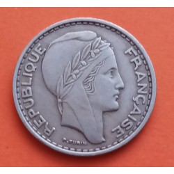 ARGELIA 50 FRANCOS 1949 ALEGORIA y ESCUDO KM.92 MONEDA DE NICKEL MBC Algeria Algerie COLONIA DE FRANCIA