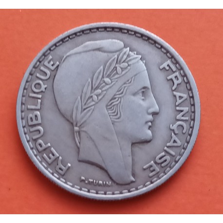 ARGELIA 50 FRANCOS 1949 ALEGORIA y ESCUDO KM.92 MONEDA DE NICKEL MBC Algeria Algerie COLONIA DE FRANCIA