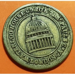 INGLATERRA Ficha de publicidad 1860 ALLAN SON & Co PASAMANERIA WATERLOO HOUSE 69 70 LATON Token