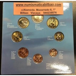 FINLANDIA CARTERA OFICIAL EUROS 2000 BU SET 1+2+5+10+20+50 CENTIMOS 1 EURO + 2 EUROS 2000 SC 8 MONEDAS