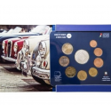 ITALIA CARTERA OFICIAL EUROS 2025 UNC 1 Céntimo a 2 Euros + 3 EUROS 2025 AUTOMOBILE PLATA