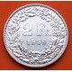 SUIZA 2 FRANCOS 1959 B GUILLERMO TELL y ESCUDO KM.25 MONEDA DE PLATA PLATA SC- Switzerland 2 Francs silver coin 0, 26 ONZ