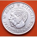 SUECIA 2 KRONOR 1958 REY GUSTAV VI y ESCUDO KM.827 MONEDA DE PLATA SC- Sweden 2 Coronas silver coin