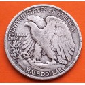 ESTADOS UNIDOS 1/2 DOLAR 1917 S WALKING LIBERTY KM.142 MONEDA DE PLATA MBC + @ESCASA@ USA silver Half Dollar