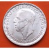 SUECIA 1 KRONE 1950 TS Rey GUSTAV V y ESCUDO KM.814 MONEDA DE PLATA BAJA EBC Sweden silver