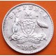 AUSTRALIA 6 PENIQUES 1958 REINA ISABEL II y VALOR KM.58 MONEDA DE PLATA MBC- 6 Pence silver