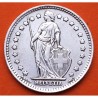 SUIZA 1 FRANCO 1945 B DAMA y VALOR KM.24 MONEDA DE PLATA MBC + MUESCAS Oucpación Nazi III REICH WWII Switzerland