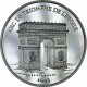 FRANCIA 100 FRANCOS 1993 PARIS EL ARCO DEL TRIUNFO KM.1031 PLATA PROOF France 15 Ecus ESTUCHE y CERTIFICADO