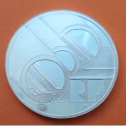 FRANCIA 100 FRANCOS 1994 EUROTUNEL KM.1060 MONEDA DE PLATA PROOF France 15 Ecus ESTUCHE y CERTIFICADO