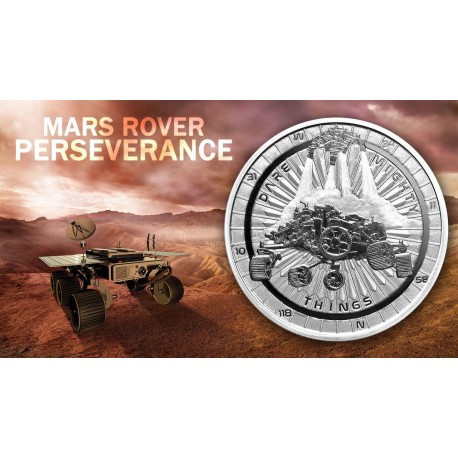 . 1 aaacoin NIUE 2 DOLARES 2021 PERSEVERANCE ONDA ESPECIAL EN MARTE MONEDA DE PLATA cápsula OZ ONZA