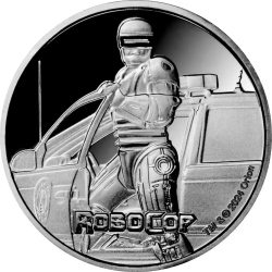 . 1 aaacoin FIJI 50 CENTIMOS 2024 ROBOCOP Película MONEDA DE PLATA PURA PROOFLIKE silver ONZA Oz