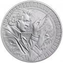 . 1 aaacoin NIUE 2 DOLARES 2024 LUDWIG VAN BEETHOVEN Músico ICONS OF INSPIRATION 9ª MONEDA DE PLATA OZ ONZA cápsula
