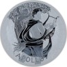. 1 aaacoin TUVALU 1 DOLAR 2023 DIOS APOLO de las Artes ARPA y MUJER DESNUDA MONEDA DE PLATA Oz ONZA APOLLO