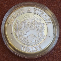 @ESTUCHE y CERTIFICADO@ GALES 25 ECU 1992 EDWARD THE BLACK PRINCE MONEDA DE PLATA PROOF silver 0,74 ONZAS
