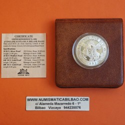 @ESTUCHE y CERTIFICADO@ ESCOCIA 25 ECU 1992 UNICORNIO MONEDA DE PLATA PROOF silver 0,74 ONZAS