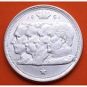  BELGICA 100 FRANCOS 1951 DINASTIAS DE 4 REYES Leyenda BELGIE KM.139 MONEDA PLATA MBC+ Belgium 100 Francs 1/2 ONZA