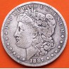 ESTADOS UNIDOS 1 DOLAR 1887 MORGAN KM.110 MONEDA DE PLATA MUY CIRCULADA USA Silver $1 Dollar Coin R/5