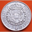 @RARA@ SUECIA 2 KRONOR 1935 G REY GUSTAV V y ESCUDO KM.787 MONEDA DE PLATA MBC+ Sweden silver 2 Coronas