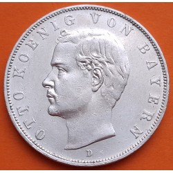 REINO DE BAVARIA Alemania 3 MARCOS 1913 D KOENIG OTTO KM.511 MONEDA DE PLATA MBC+ Germany 3 Marks R/4