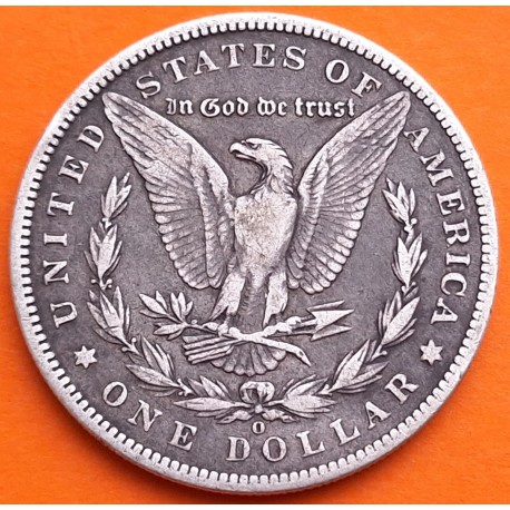 ESTADOS UNIDOS 1 DOLAR 1886 O MORGAN KM.110 MONEDA DE PLATA MUY CIRCULADA USA Silver $1 Dollar Coin R/4