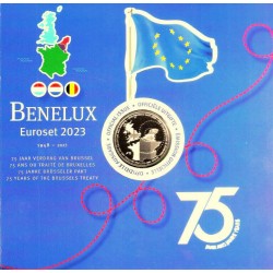 . @Tirada 5.000 uds@ BENELUX CARTERA OFICIAL EUROS 2023 SC 1 Cts. a 1€ + 2 EUROS 2023 SET LUXEMBURGO + BELGICA + HOLANDA