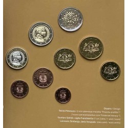 LETONIA CARTERA OFICIAL EUROS 2022 + 2 EUROS 2022 CULTURA FINANCIERA Tirada 7.000 uds SC 1+2+5+10+20+50 Cts. 1€ 2€ LATVIJA