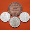 . @3 MONEDAS + 1 MEDALLA@ España 500 PESETAS 1987 PRUEBAS PLATA 2 uds + BICENTENARIO DE CARLOS III 1988 COBRE + 50 PESETAS 1984