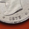 @PRECIOSA + MANCHITAS@ ESPAÑA 5 PESETAS 1875 * 18 75 DEM REY ALFONSO XII y ESCUDO KM.671 MONEDA DE PLATA (DURO) Spain silver R/6