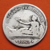 ESPAÑA Gobierno Provisional 1 PESETA 1869 SNM DAMA SENTADA KM.652 MONEDA DE PLATA MUY CIRCULADA Spain R/3