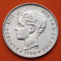 . @CASI NUEVA@ ESPAÑA Rey ALFONSO XIII 1 PESETA 1900 * 19 00 SMV KM.706 MONEDA DE PLATA Spain silver R/2