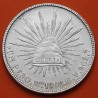 . @RARA@ MEXICO 1 PESO 1908 Mo GV Ceca de MEXICO GORRO FRIGIO y AGUILA KM.409.2 MONEDA DE PLATA silver coin