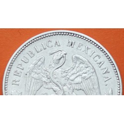 . @PRECIOSA@ MEXICO 1 PESO 1908 Mo GV Ceca de MEXICO GORRO FRIGIO y AGUILA KM.409.2 MONEDA DE PLATA silver coin
