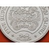 @RARA@ SRI LANKA 5 RUPIAS 1957 ELEFANTES 2500 AÑOS DEL BUDISMO KM.126 MONEDA DE PLATA EBC Ceylon 5 Rupees