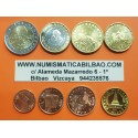 @ESCASA@ ESLOVENIA MONEDAS EURO 2008 SC 1+2+5+10+20+50 Centimos + 1 EURO + 2 EUROS 2008 Serie Tira SLOVENIA