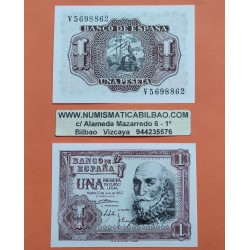 ESPAÑA 1 PESETA 1953 MARQUES DE SANTA CRUZ Serie 1A Pick 144 BILLETE SC SIN CIRCULAR Spain banknote