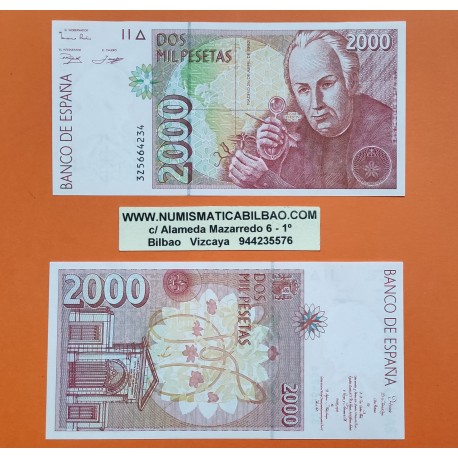 ESPAÑA 2000 PESETAS 1992 CELESTINO MUTIS Diseño TIPO III Serie 4Y Pick 164 BILLETE SIN CIRCULAR SC Spain UNC BANKNOTE