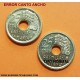 @ERROR CANTO ANCHO@ ESPAÑA 25 PESETAS 1996 LETRAS PEGADAS AL CANTO MONEDA DE LATON SC