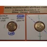 @ERROR REVERSO GIRADO 50º@ ESPAÑA 5 PESETAS 1989 JUAN CARLOS I MONEDA DE LATON SIN CIRCULAR RARA