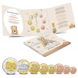 . @Tirada 1.500@ FINLANDIA CARTERA OFICIAL EUROS 2026 Edición MY FIRST COIN SET BABY 1 Céntimo a 2 EUROS 2026