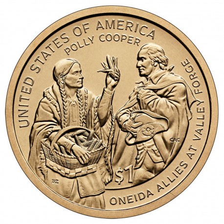 . @5/MARZO Envío@ ESTADOS UNIDOS 1 DOLAR 2026 P INDIA SACAGAWEA - POLLY COOPER MONEDA DE LATON SC Native